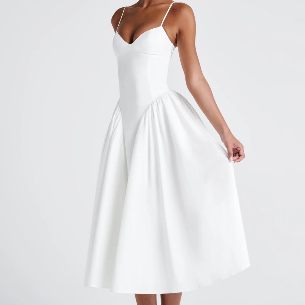 Babyboo Emerson White Midi Dress Bridal Shower